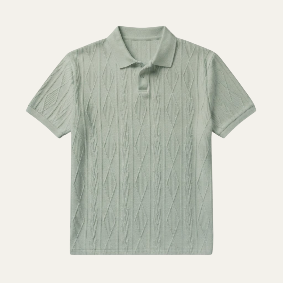 The Ridgebrook Men’s Textured Button Up Casual Polo Shirt