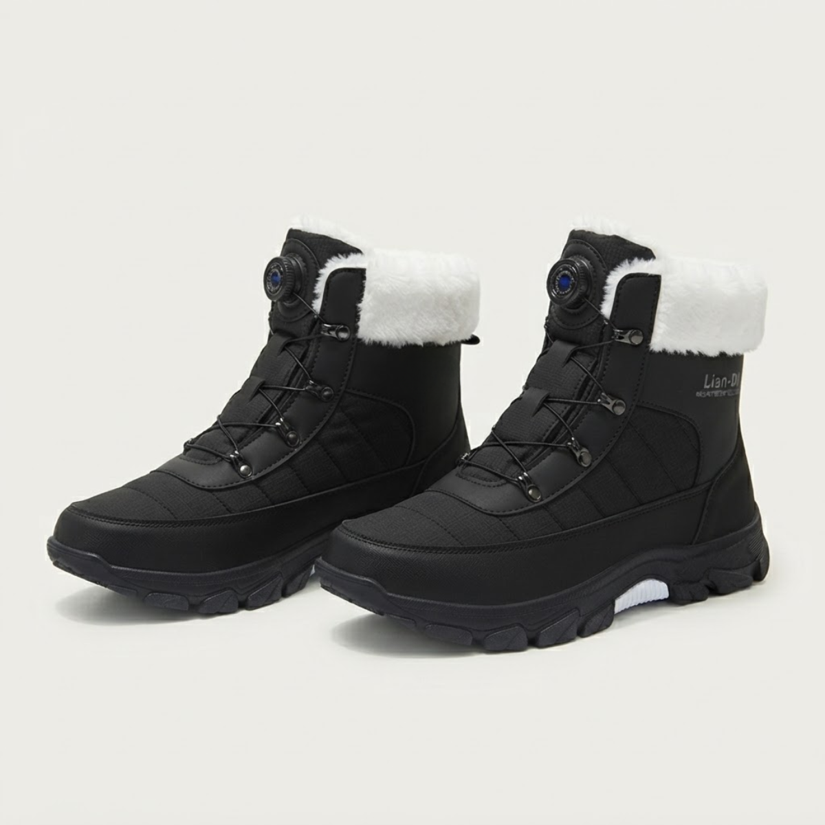 The Tarquinia Men’s Winter Warm Fur Lined High Top Anti Slip Snow Boots