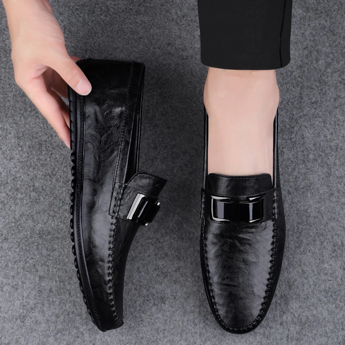 The Willowbend Men's Business Faux Leather Slip On Loafers