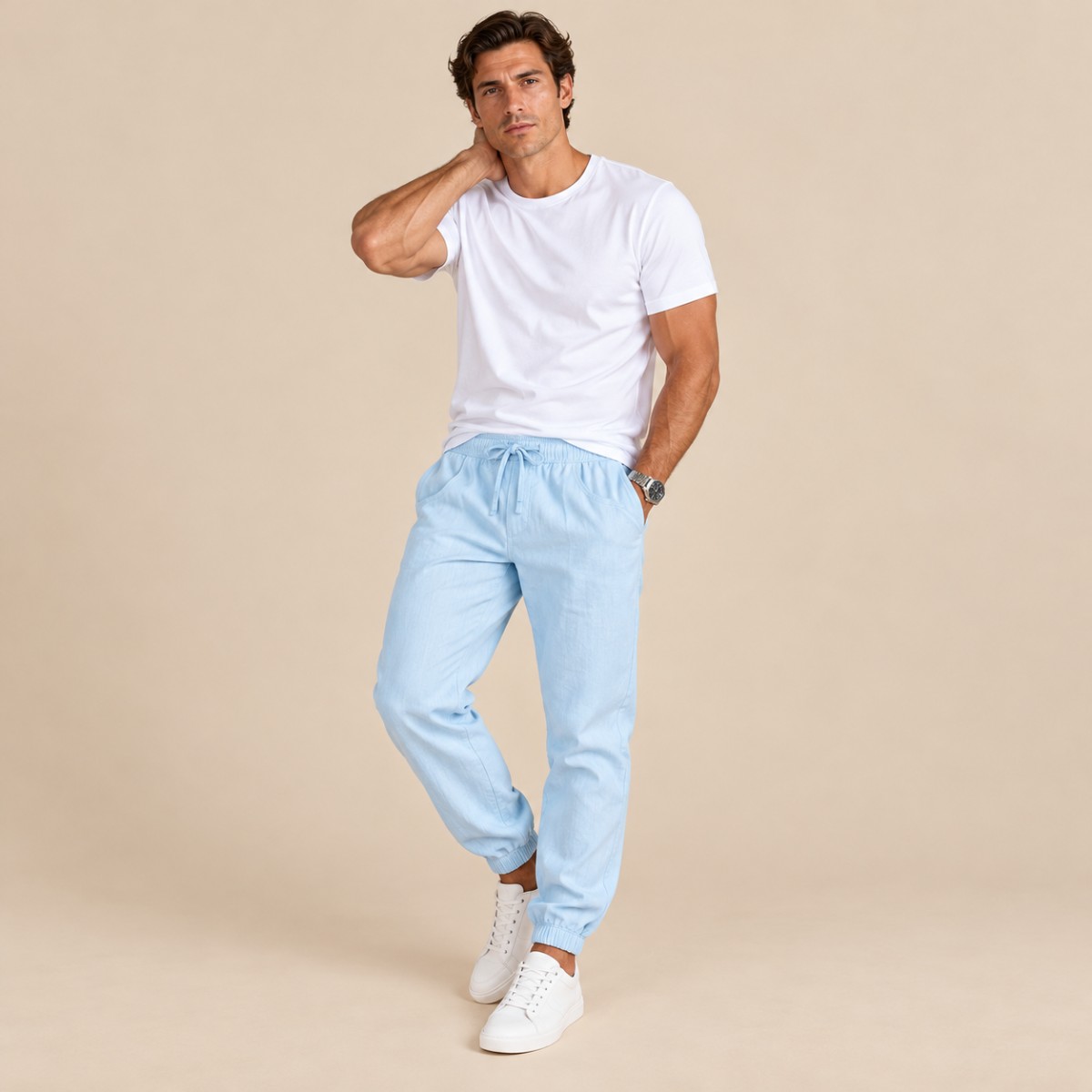 The Palermo Linen Jogger – Lightweight Summer Pants for Men
