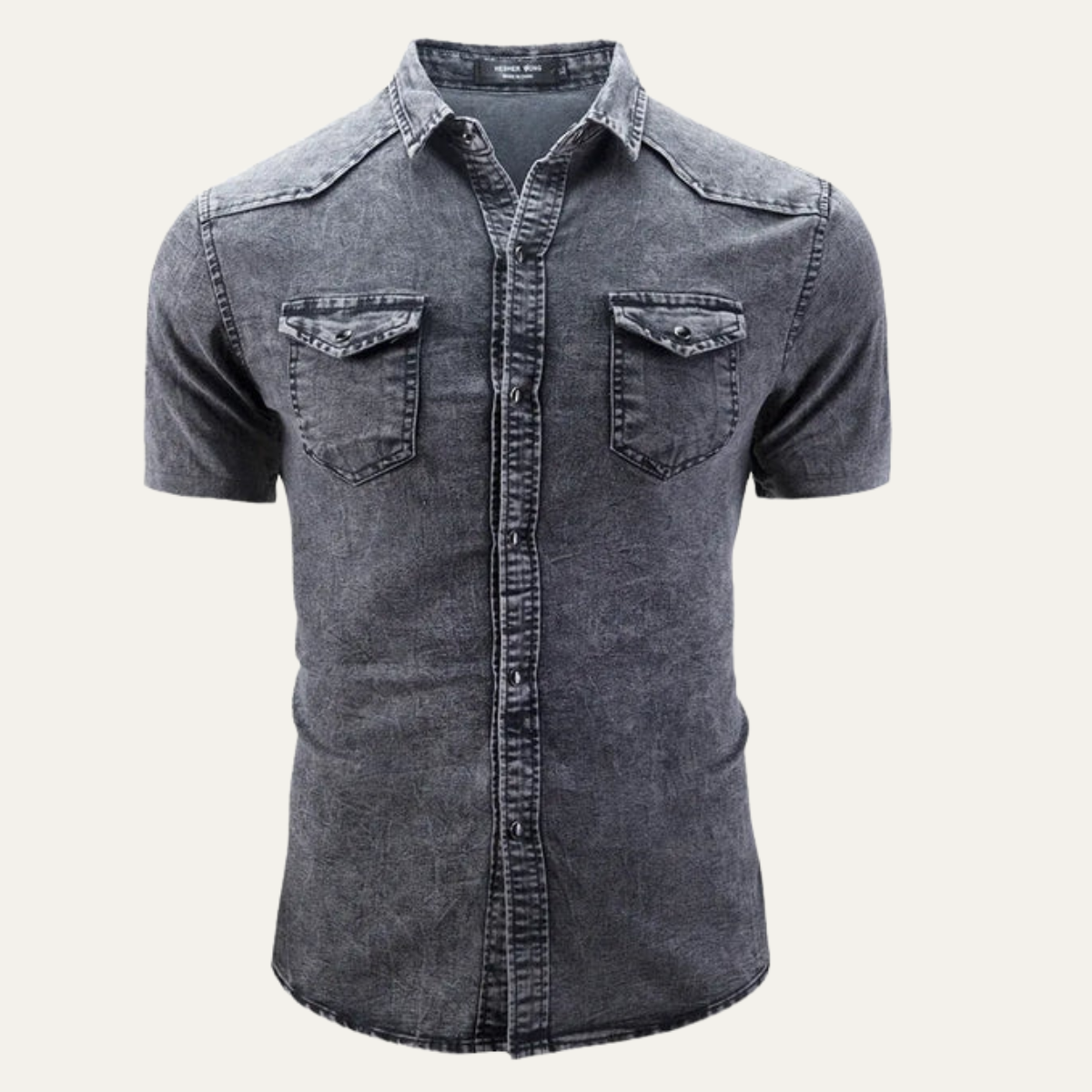 The Brentwood Men’s Casual Denim Button Up Shirt