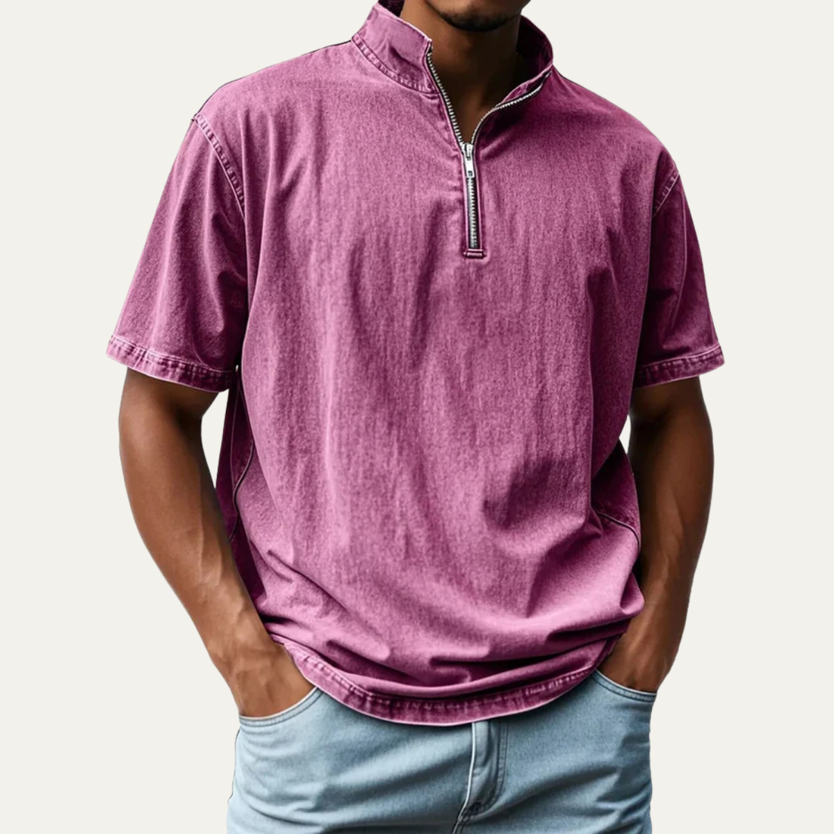 The Milford Men’s Classic Zip Up Collar Shirt