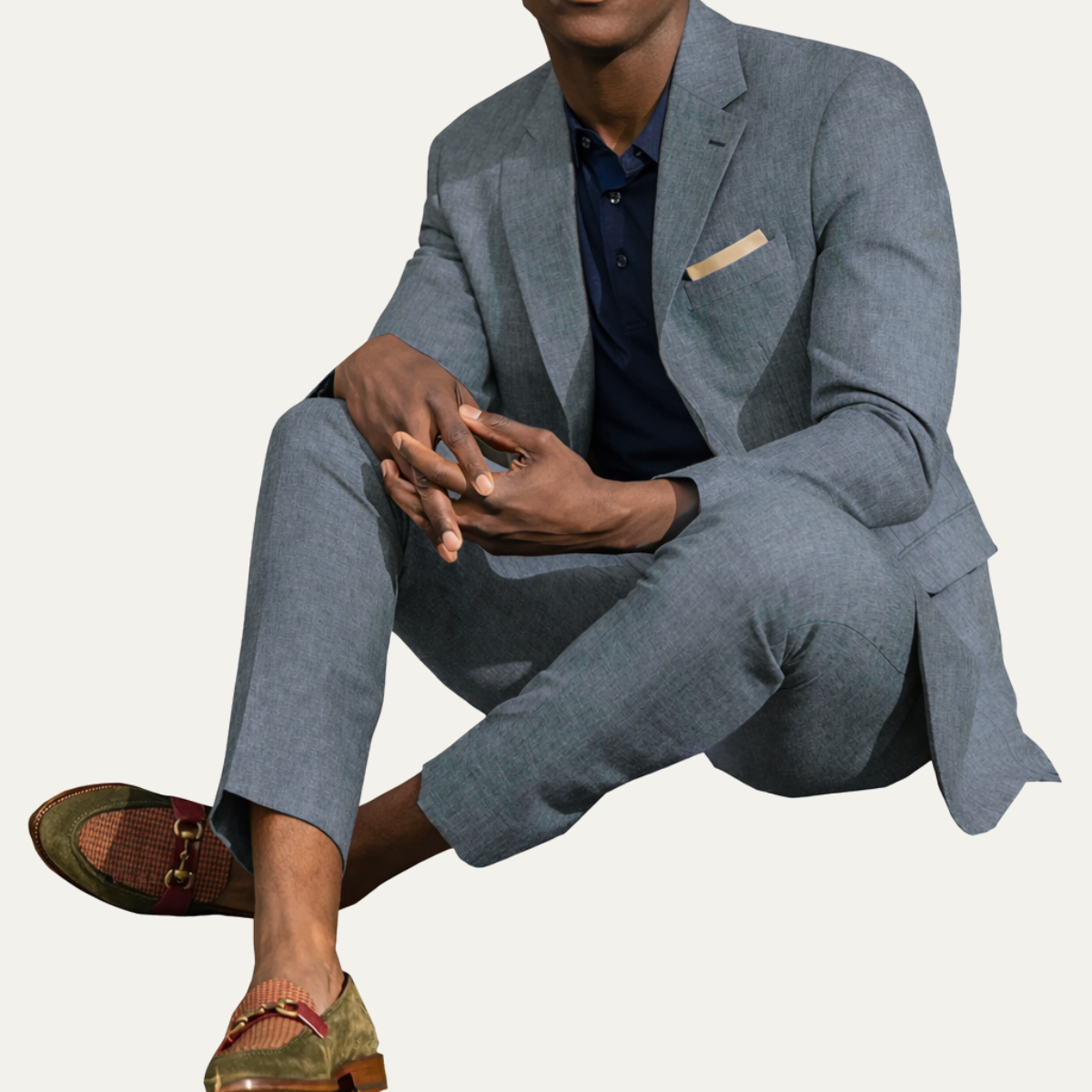 The Ashmeadow Men’s Lightweight Linen 2 Piece Set – Blazer & Pants