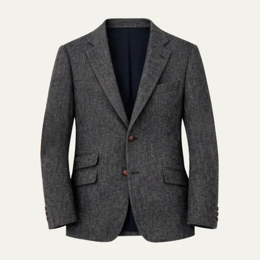 The Verona Men’s Single Breasted Herringbone Tweed Blazer