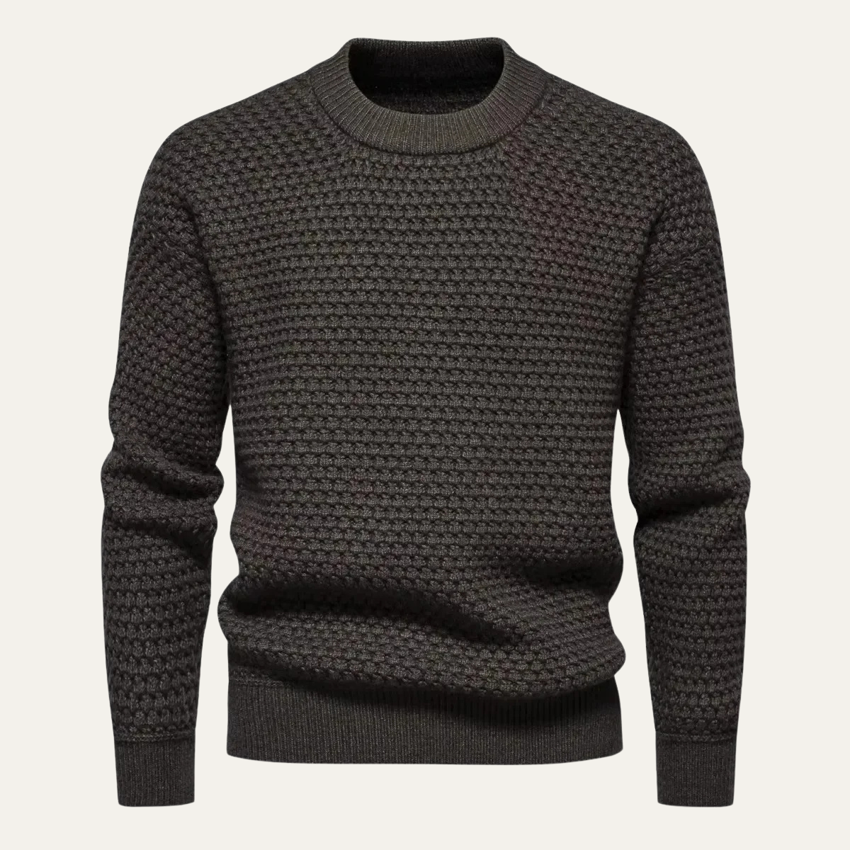 The Caprera Men’s Classic Knitted Crew Neck Textured Sweater