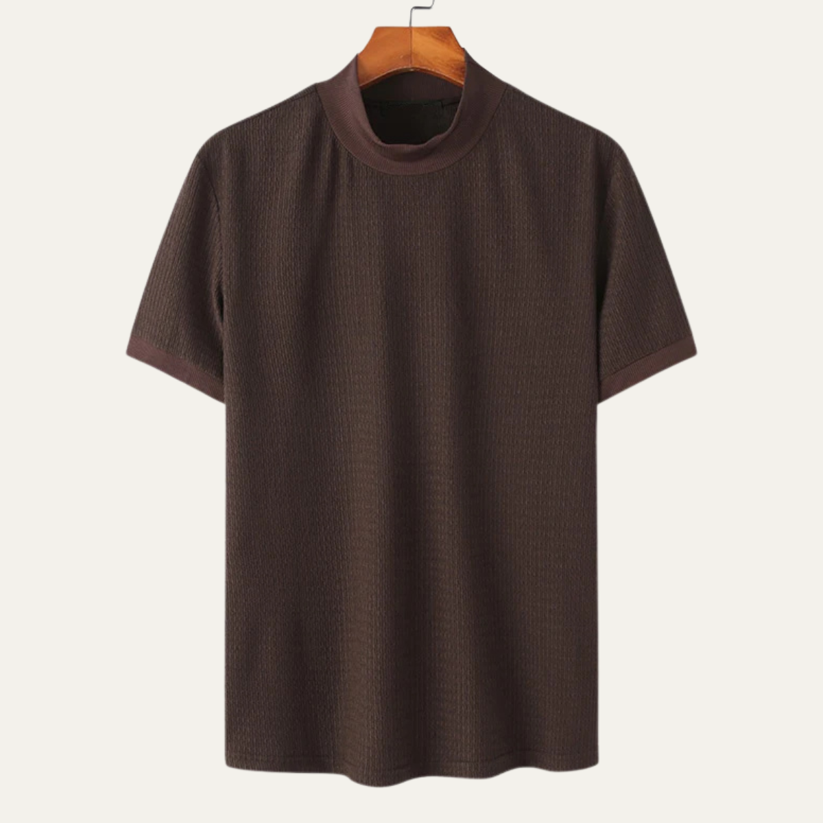 The Messina Men’s Slim Fit Textured High Neck Casual T Shirt