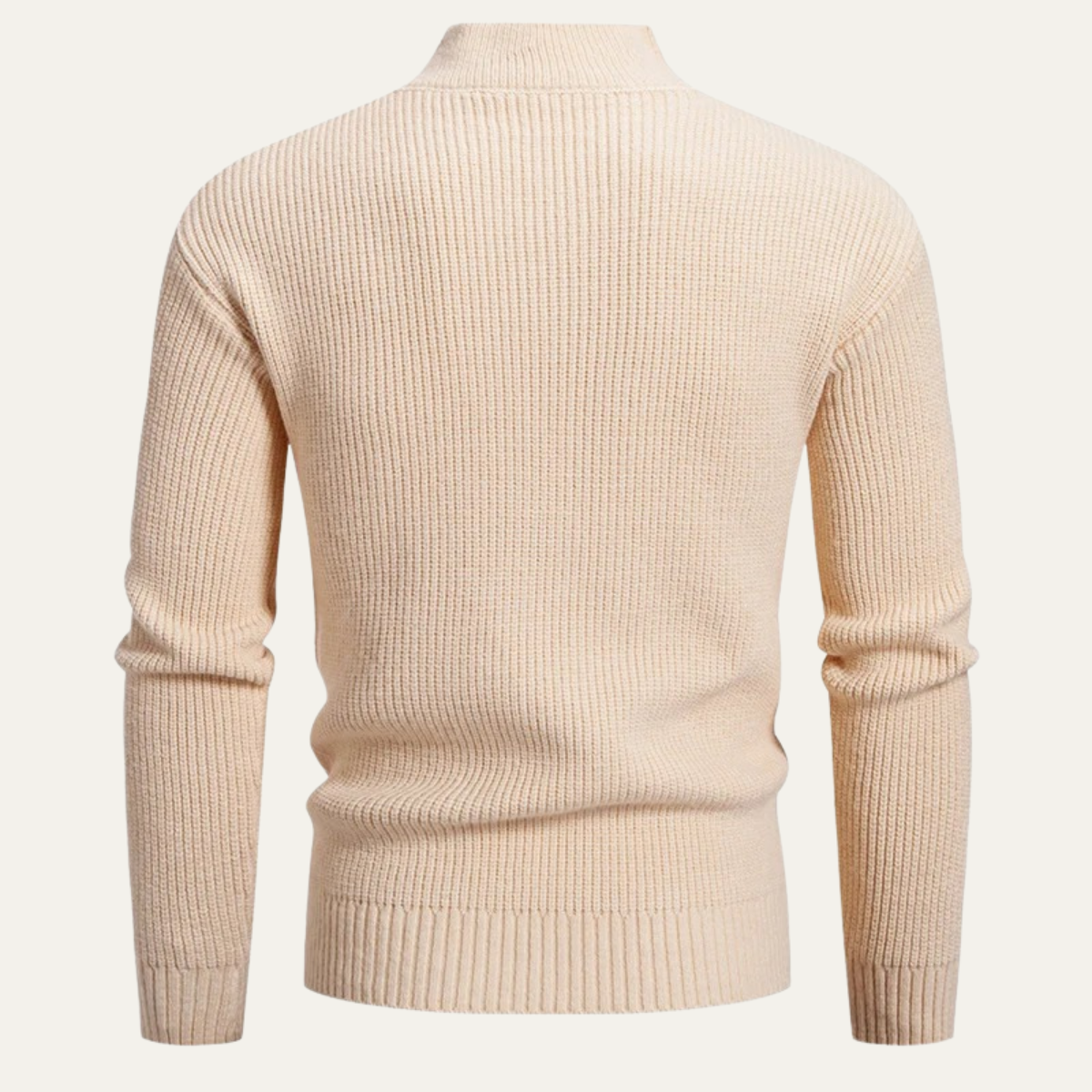The Westgate Men’s Stand Collar Knit Sweater with Button Detail