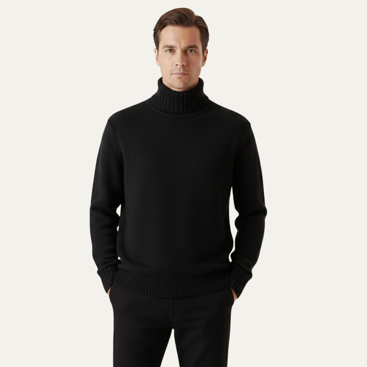 The Aosta Men’s Soft Knit Warm Turtleneck Sweater