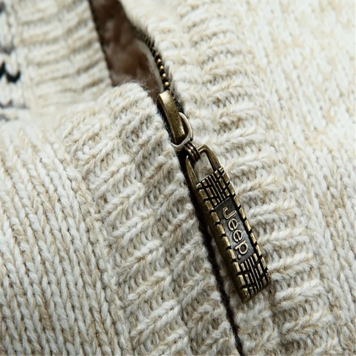 The Canazei Men’s Winter Zip Up Hooded Knit Jacket