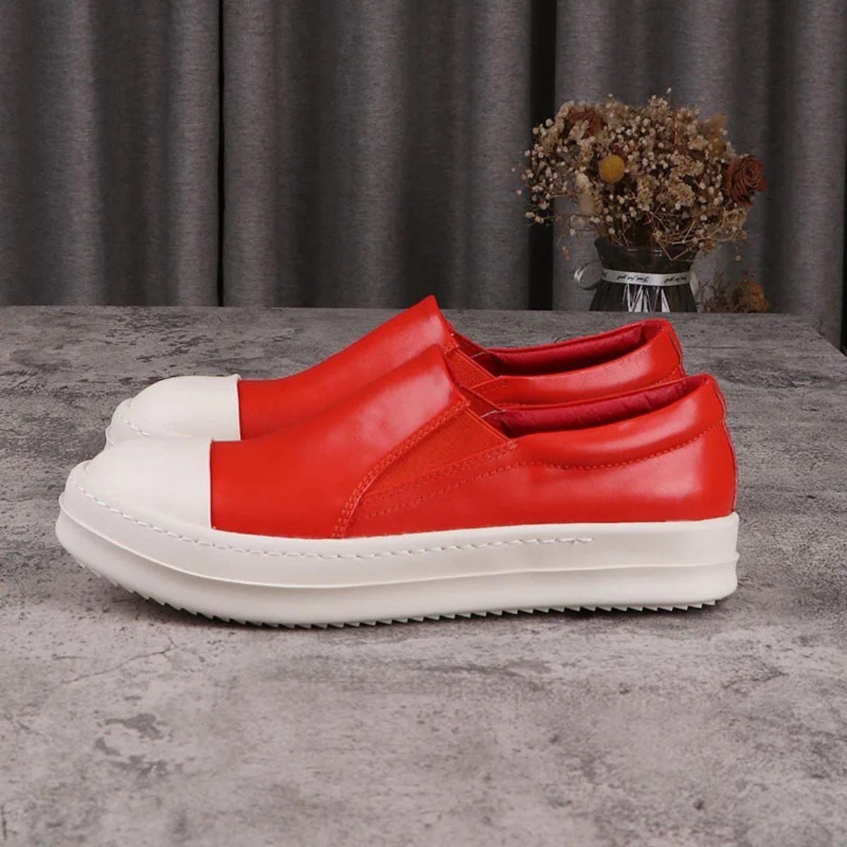The Foxridge Men’s Luxury Faux Leather Summer Sneakers