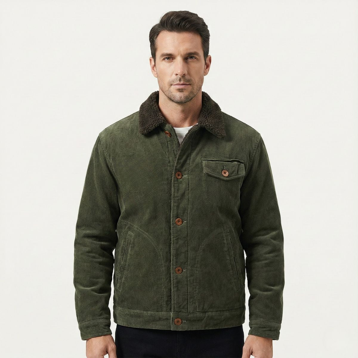 The Eversley Men's Corduroy Warm Winter Jacket