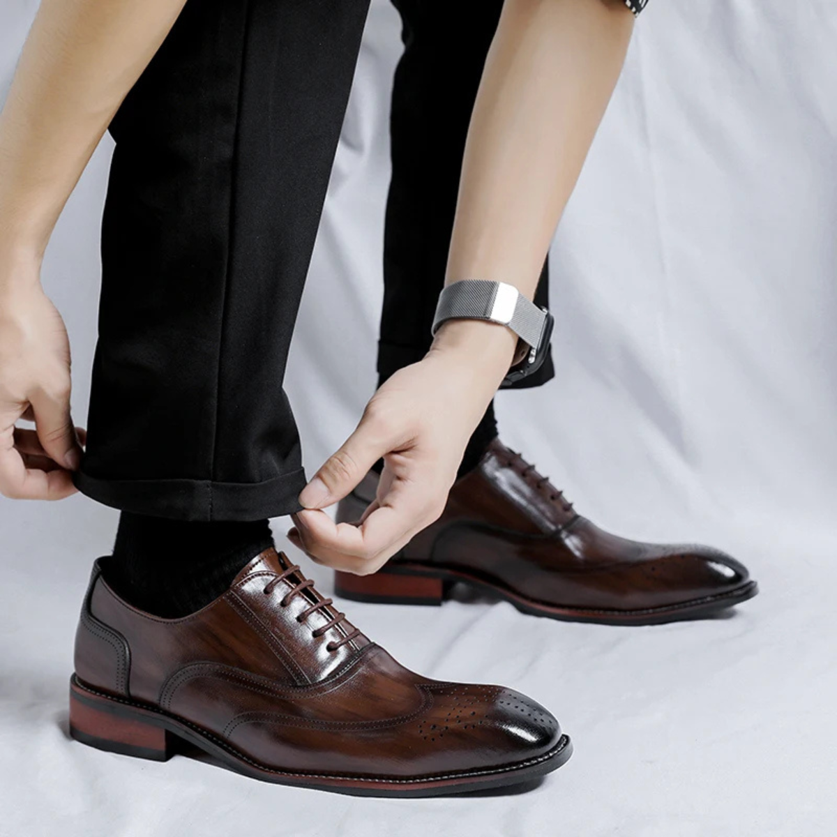 The Cedarbrook Ridge Men’s Classic Pointed Toe Oxford Dress Shoes