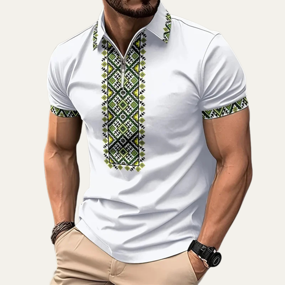 The Pemberton Men’s Embroidered Cotton Polo Shirt