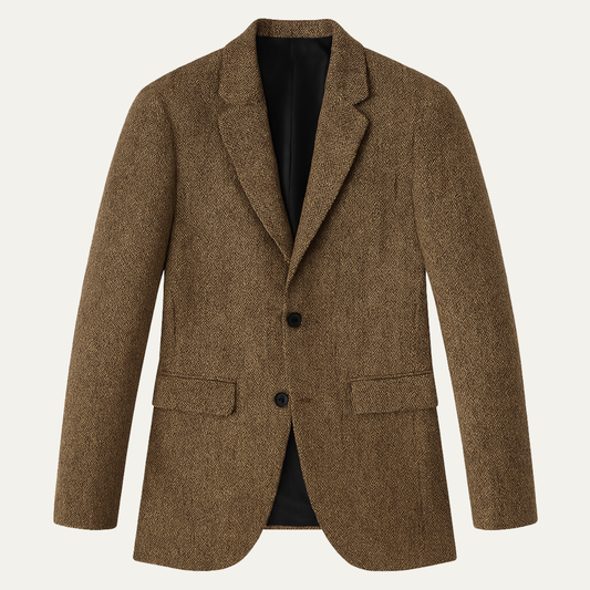 The Jefferson Men’s Classic Herringbone Tweed Blazer