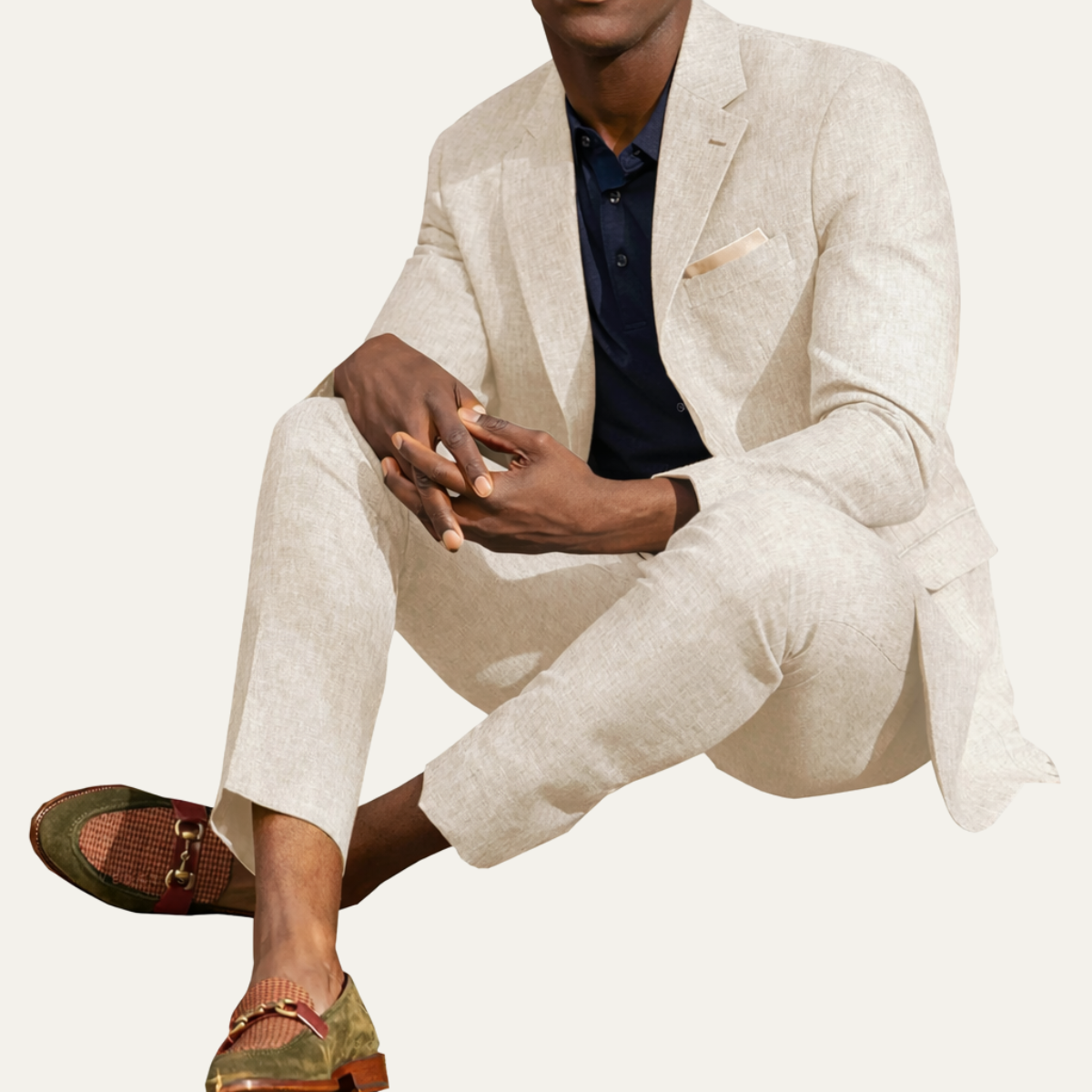 The North Ridge Men’s Casual Linen 2 Piece Set – Blazer & Pants