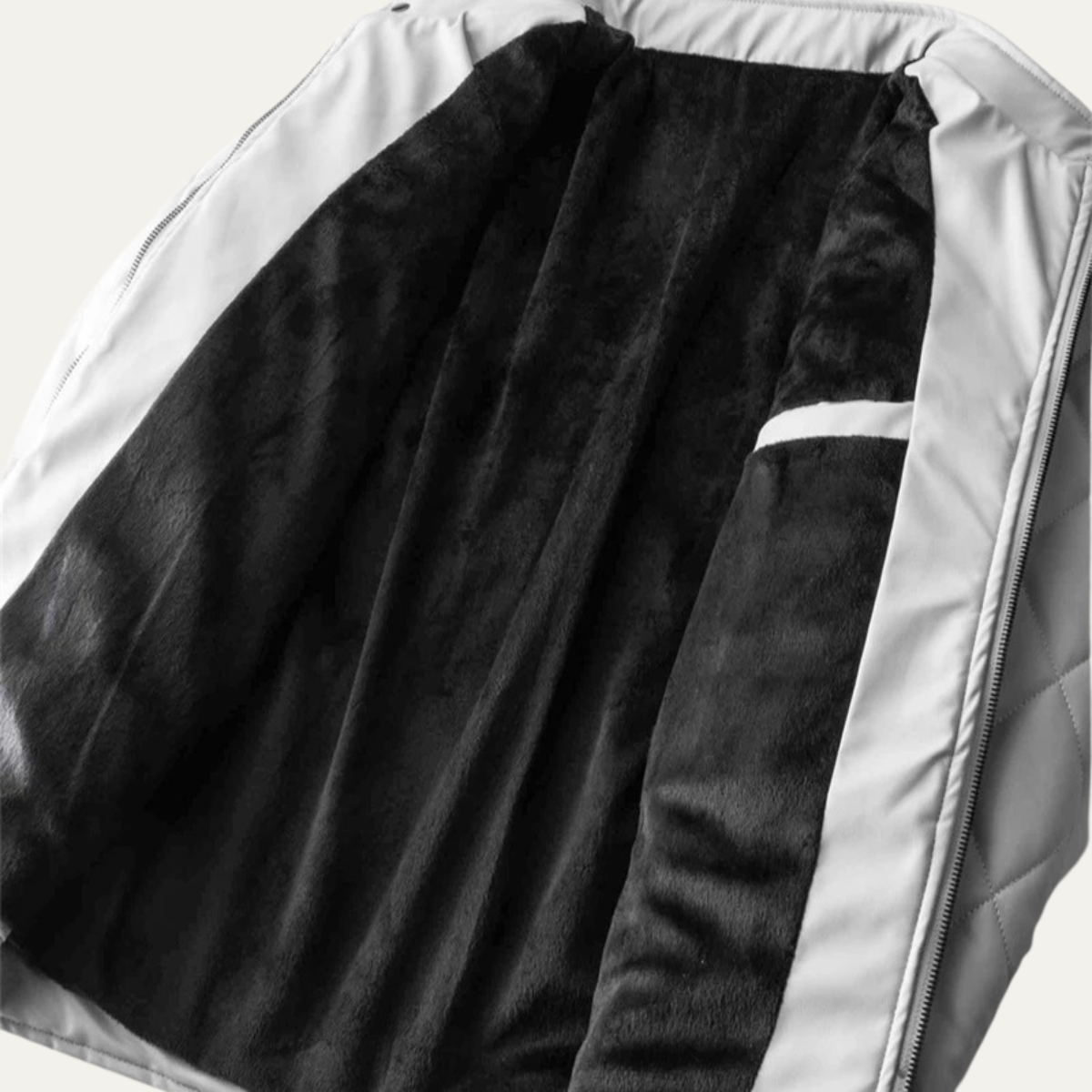 The Moscova Men's Winter Thickened Quilted Biker Leather Jacket