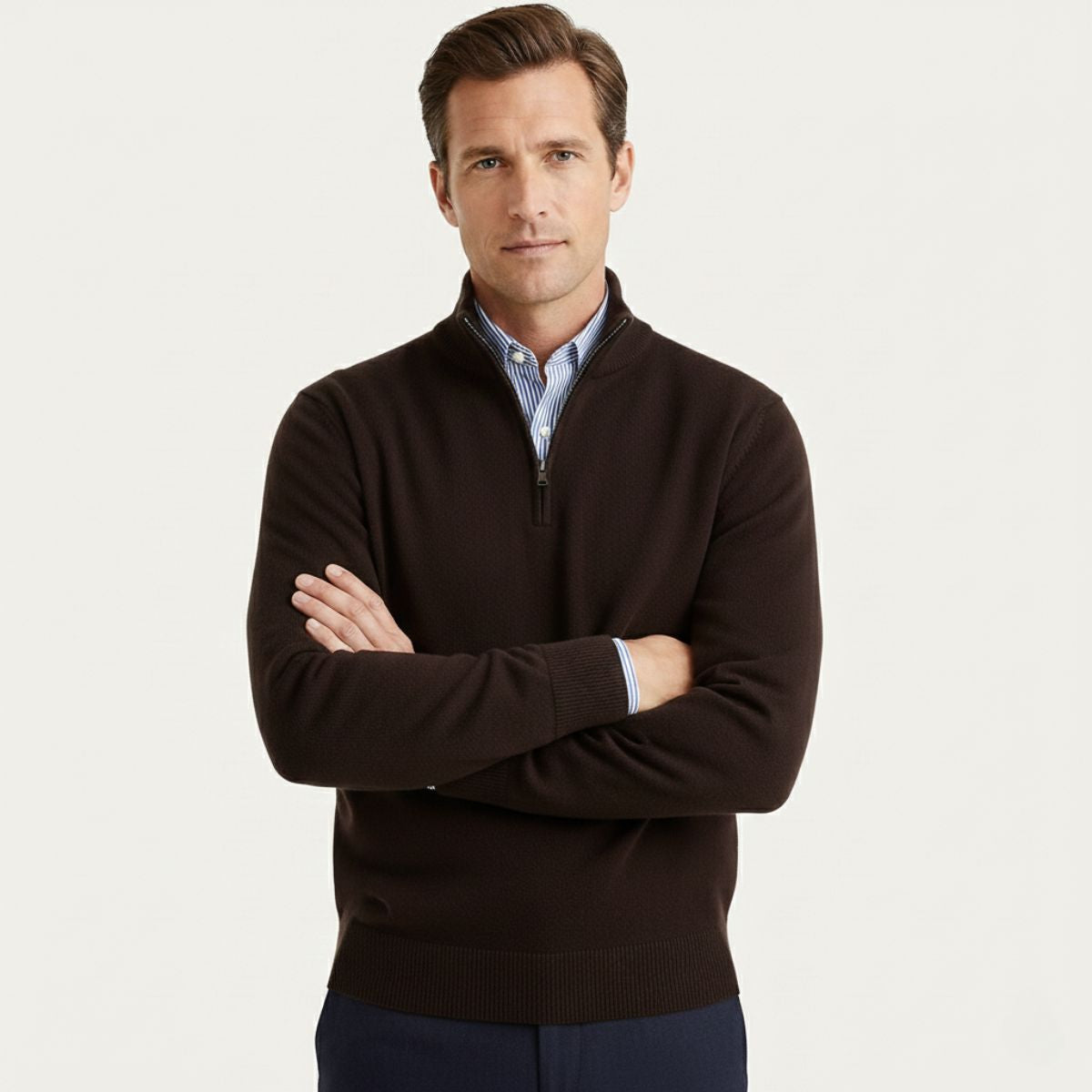 The Bronx Modern Quarter Zip Sweater for Men