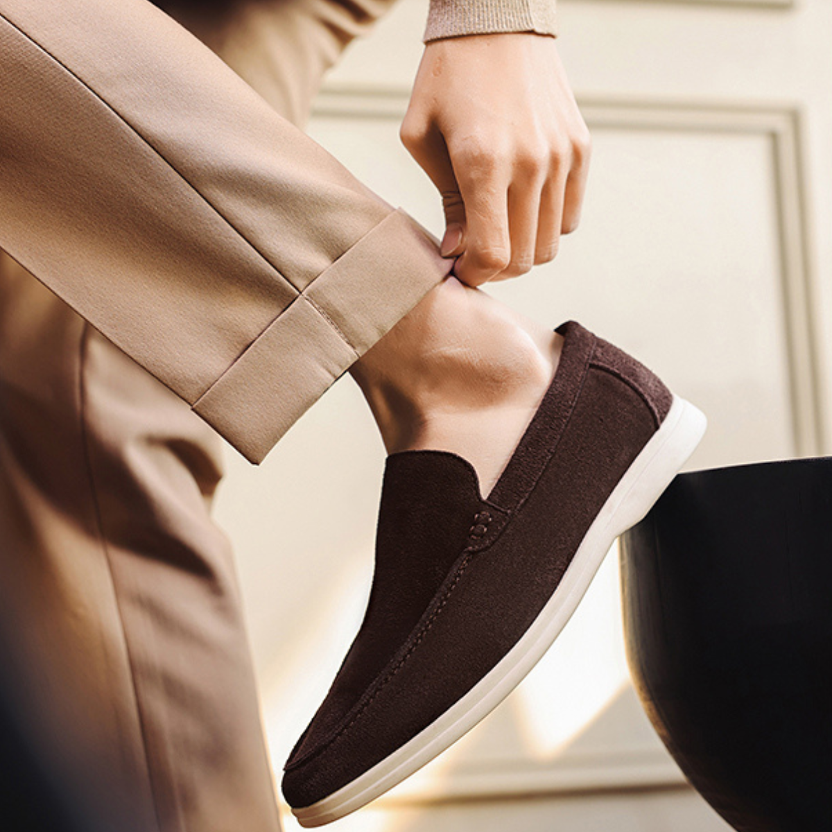 The Lorne Men’s Lightweight Casual Suede Slip On Loafers