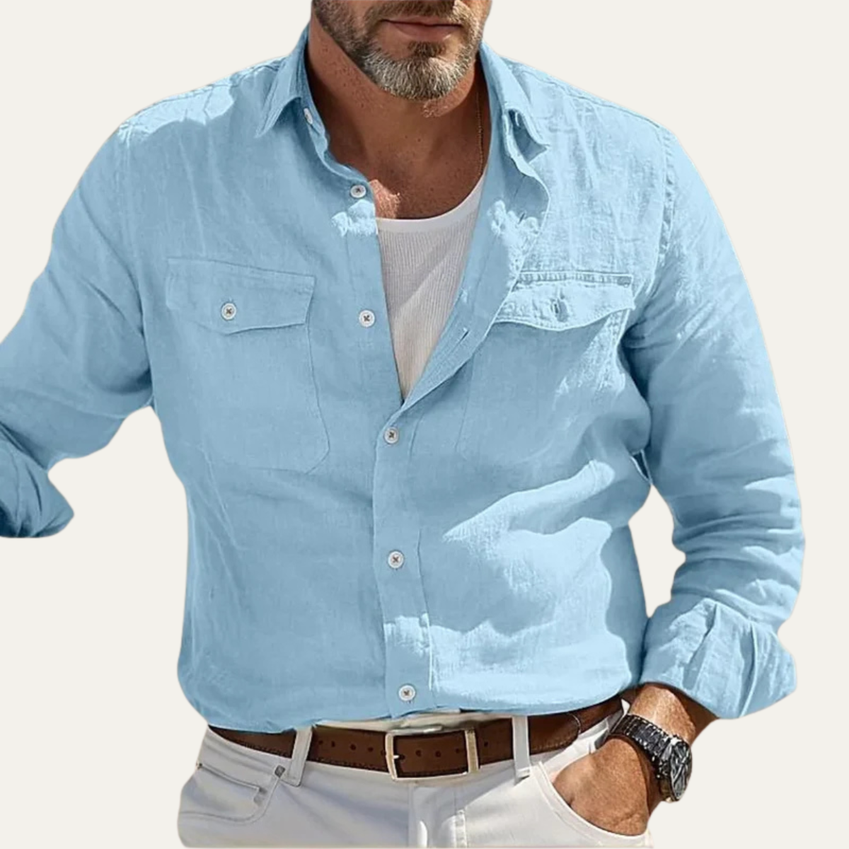 The Silverton Men’s Linen Elegant Summer Shirt