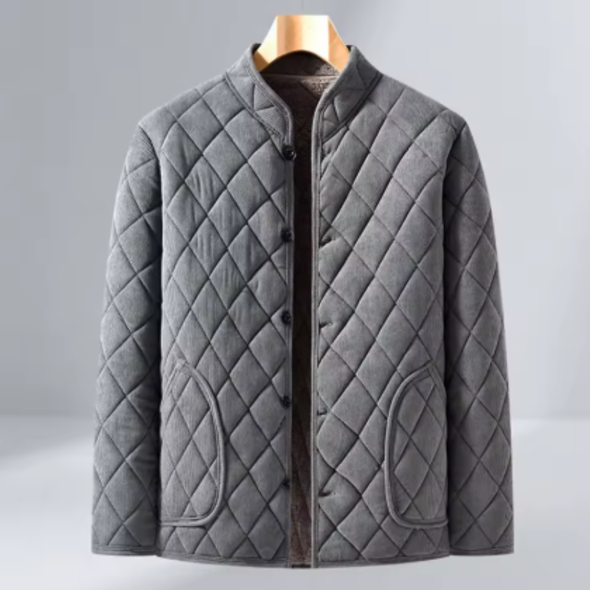 The Springdale Men’s Thick Padded Quilted Winter Jacket with Warm Fleece Lining