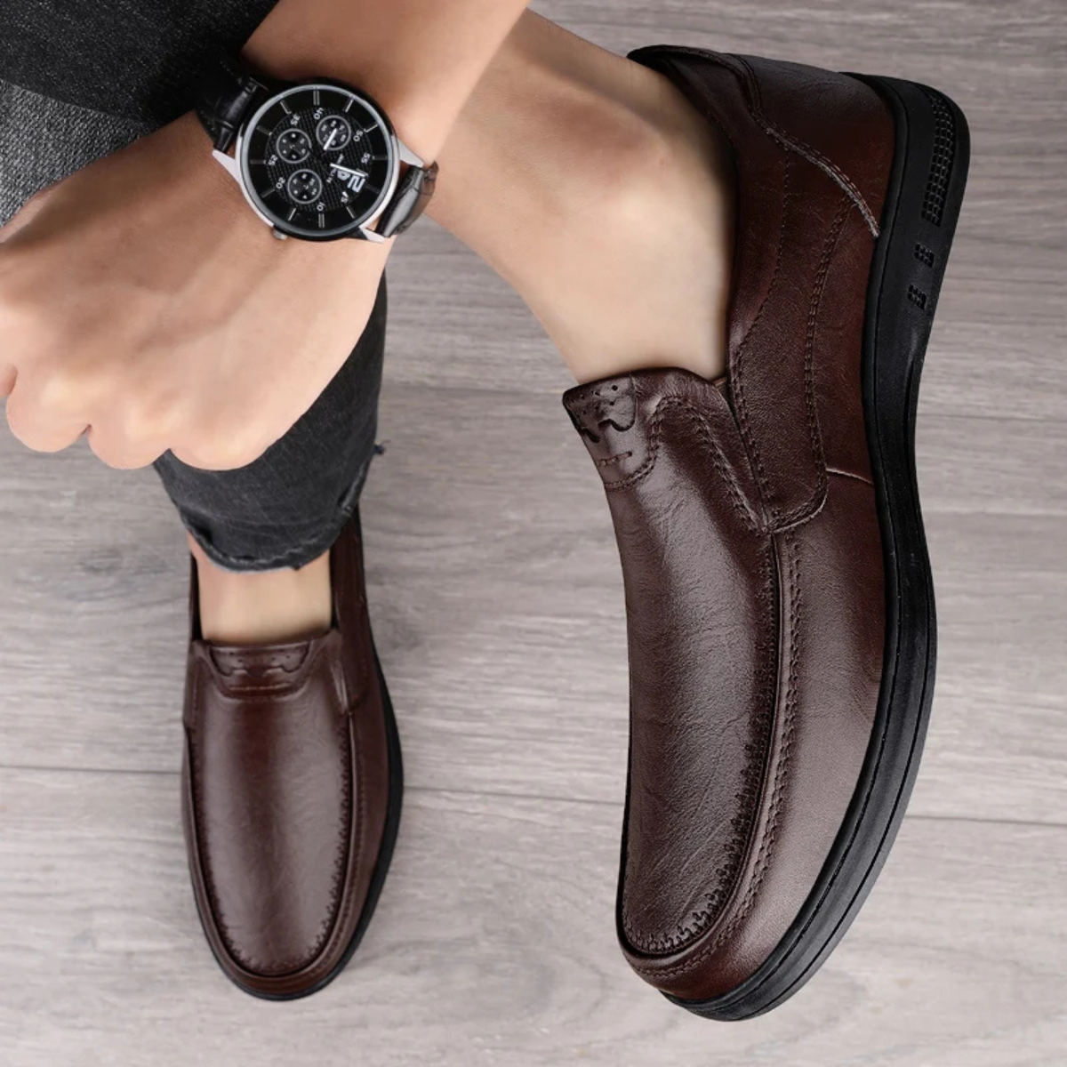 The Aldercrest Ridge Men’s Luxury Breathable Driving Moccasins Loafers