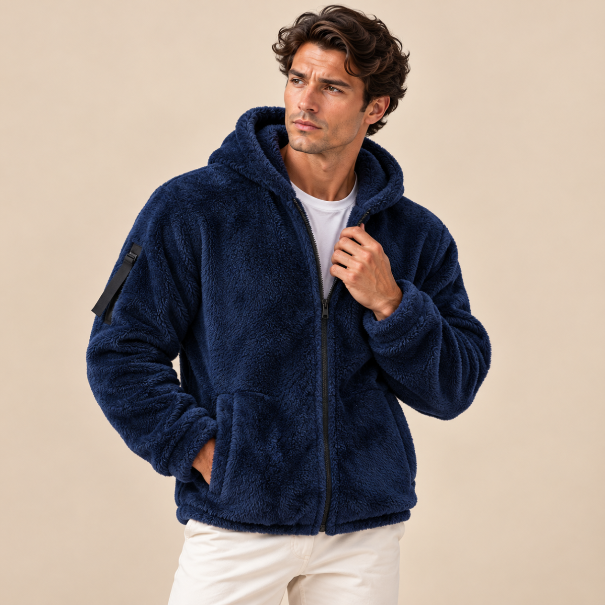 The Brixton Men’s Fleece Warm Soft Velvet Hoodie Jacket