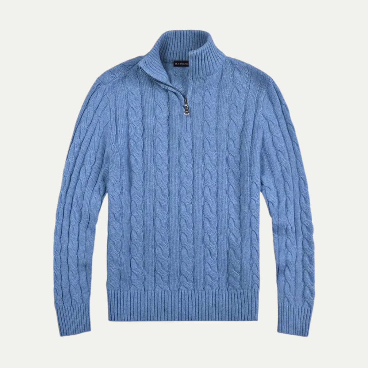The Genève Old Money Half Zip Sweater for Men - 100% Merino Wool