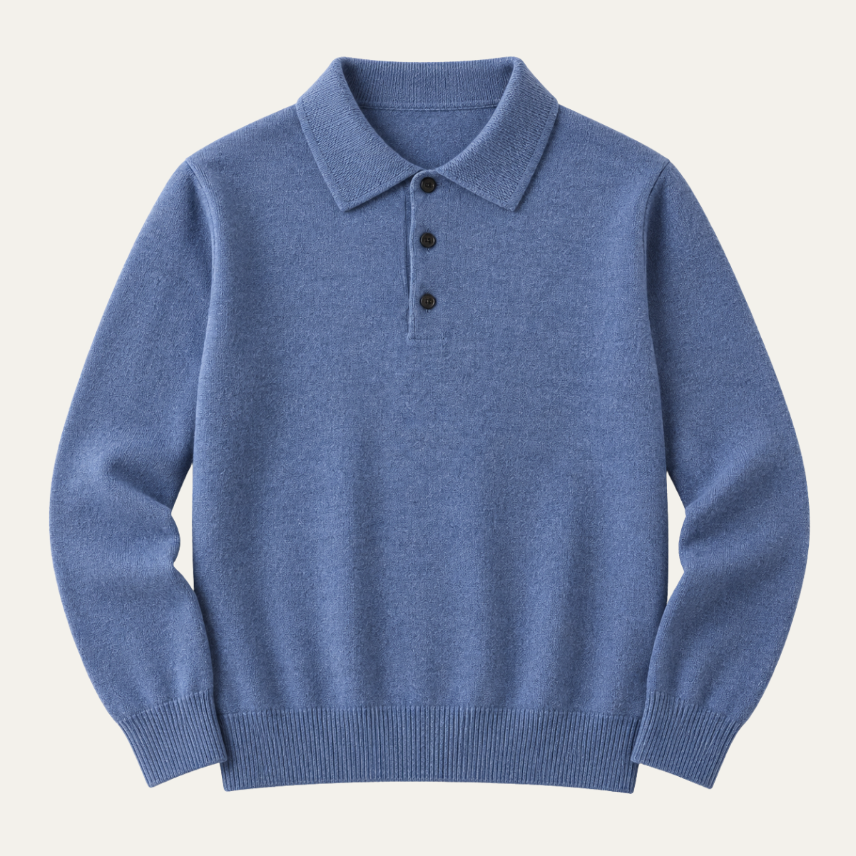 The Naples Men’s Wool Blend Knit Polo Sweater