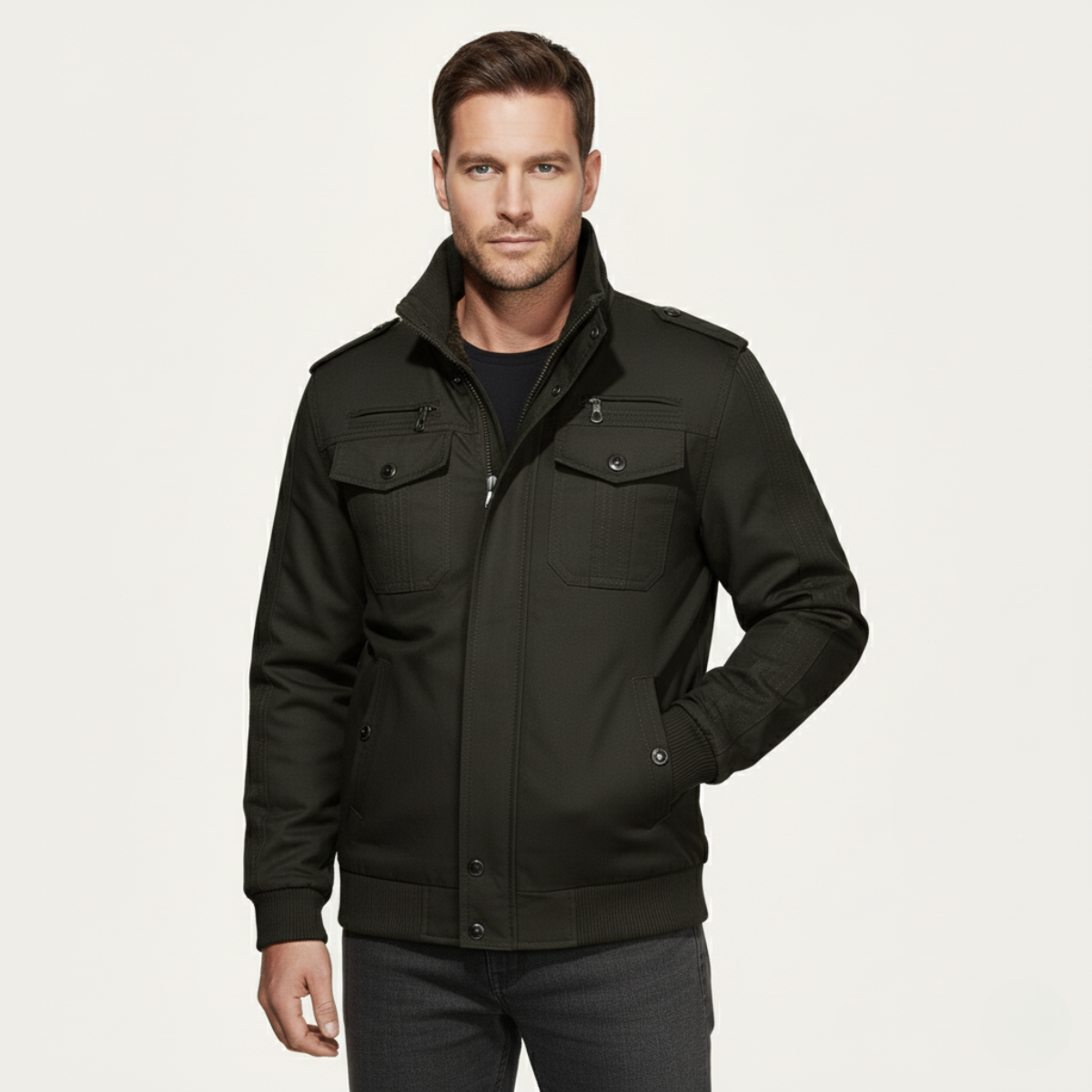 The Fairfax Men's Fleece Lined Warm Bomber Jacket