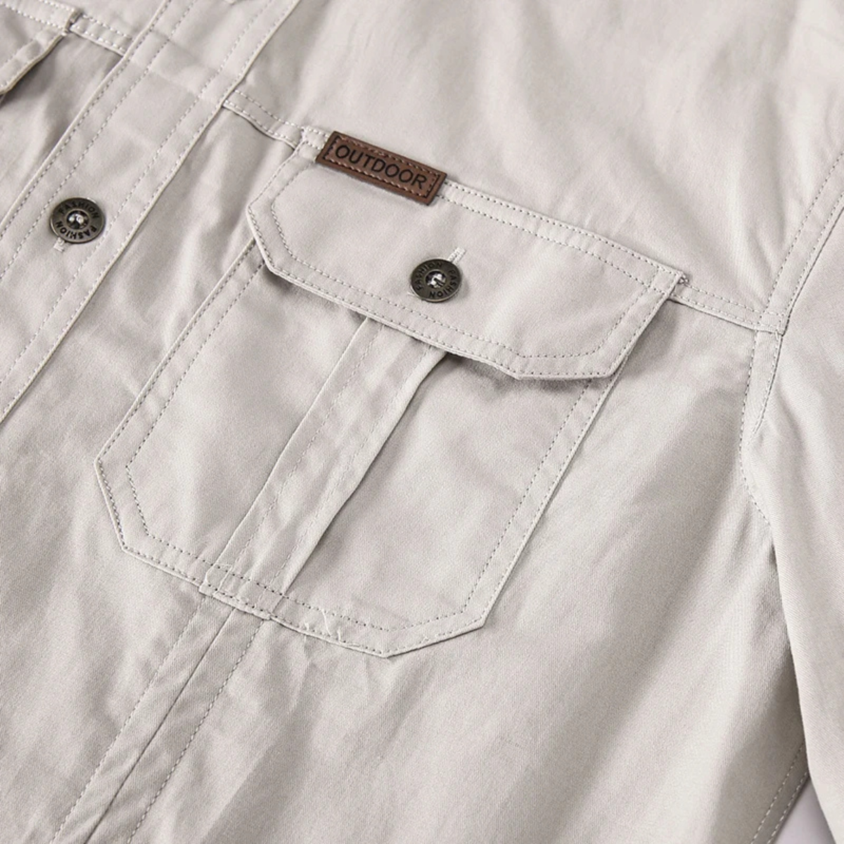 The Monza Men's Casual Button Up Cotton Cargo Shirt