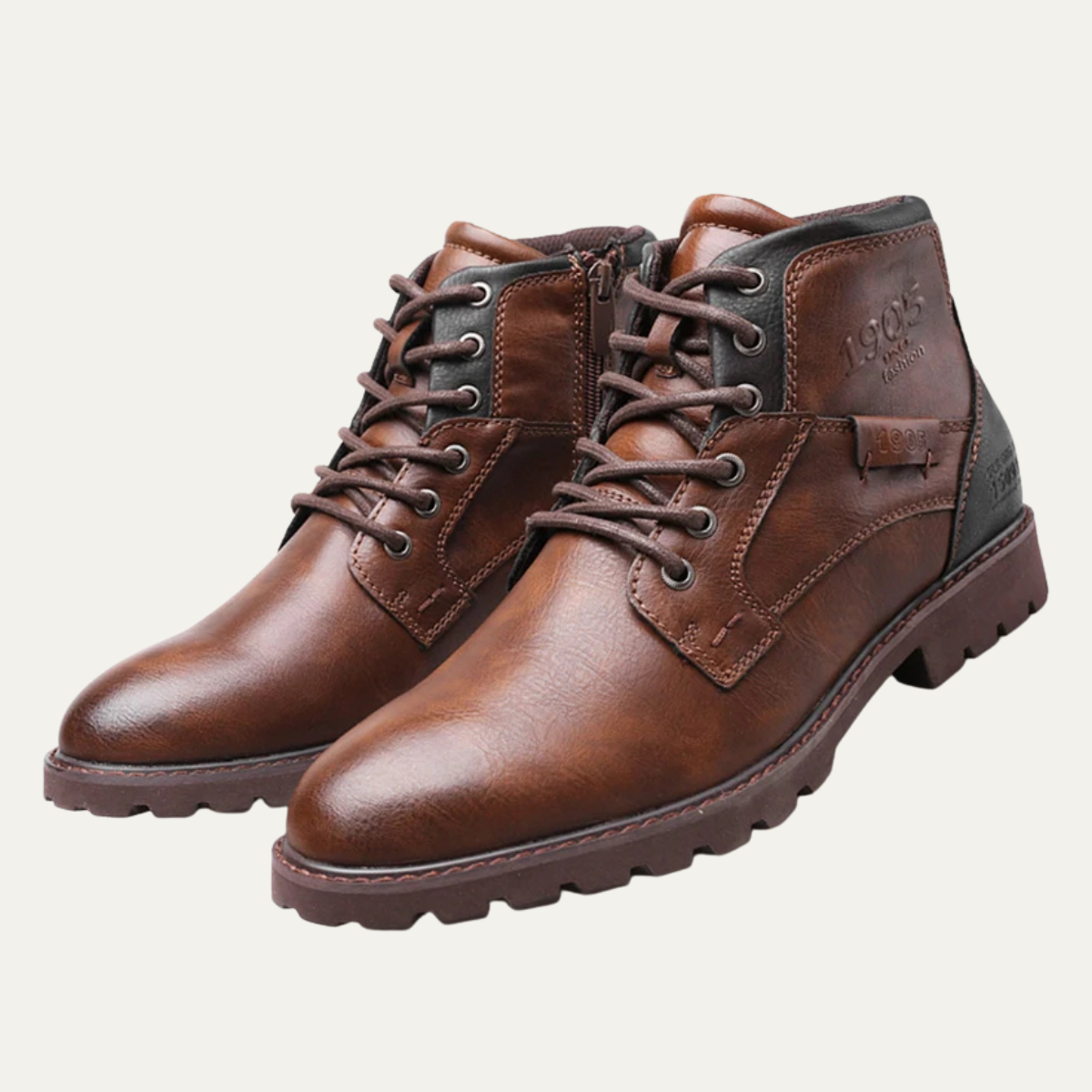 The Parma Men's Lace Up Vintage Leather Ankle Boots