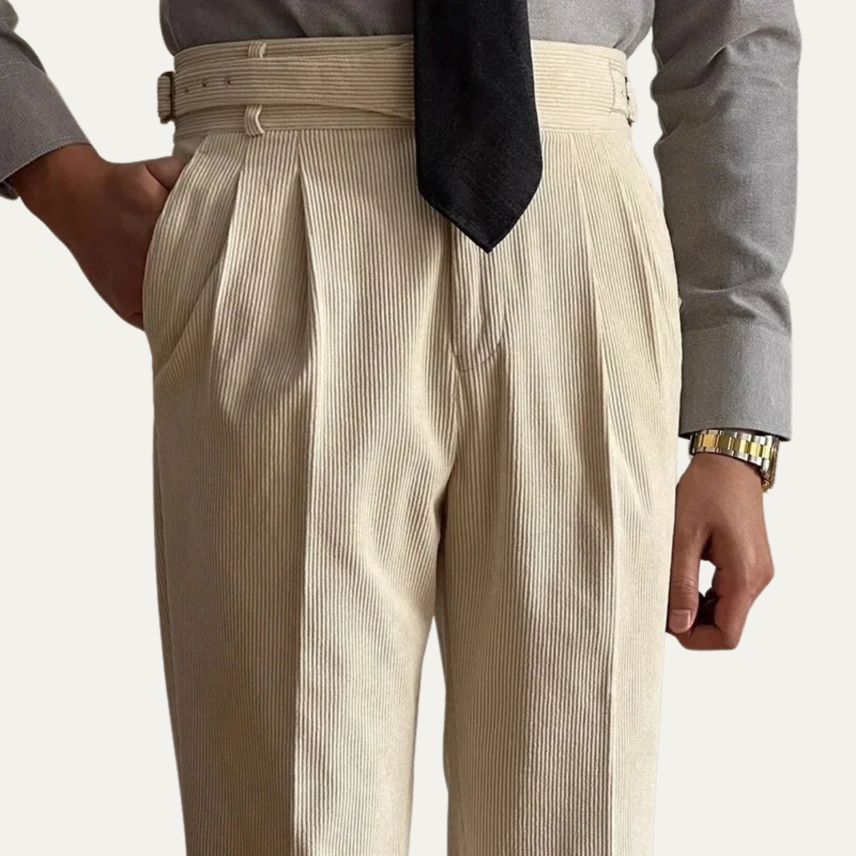 The Elmhurst Men’s Retro High Waist Pleated Pants