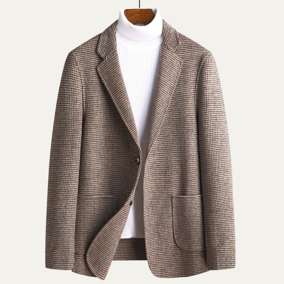 The Watercrest Men’s Classic Tweed Wool Cashmere Blazer