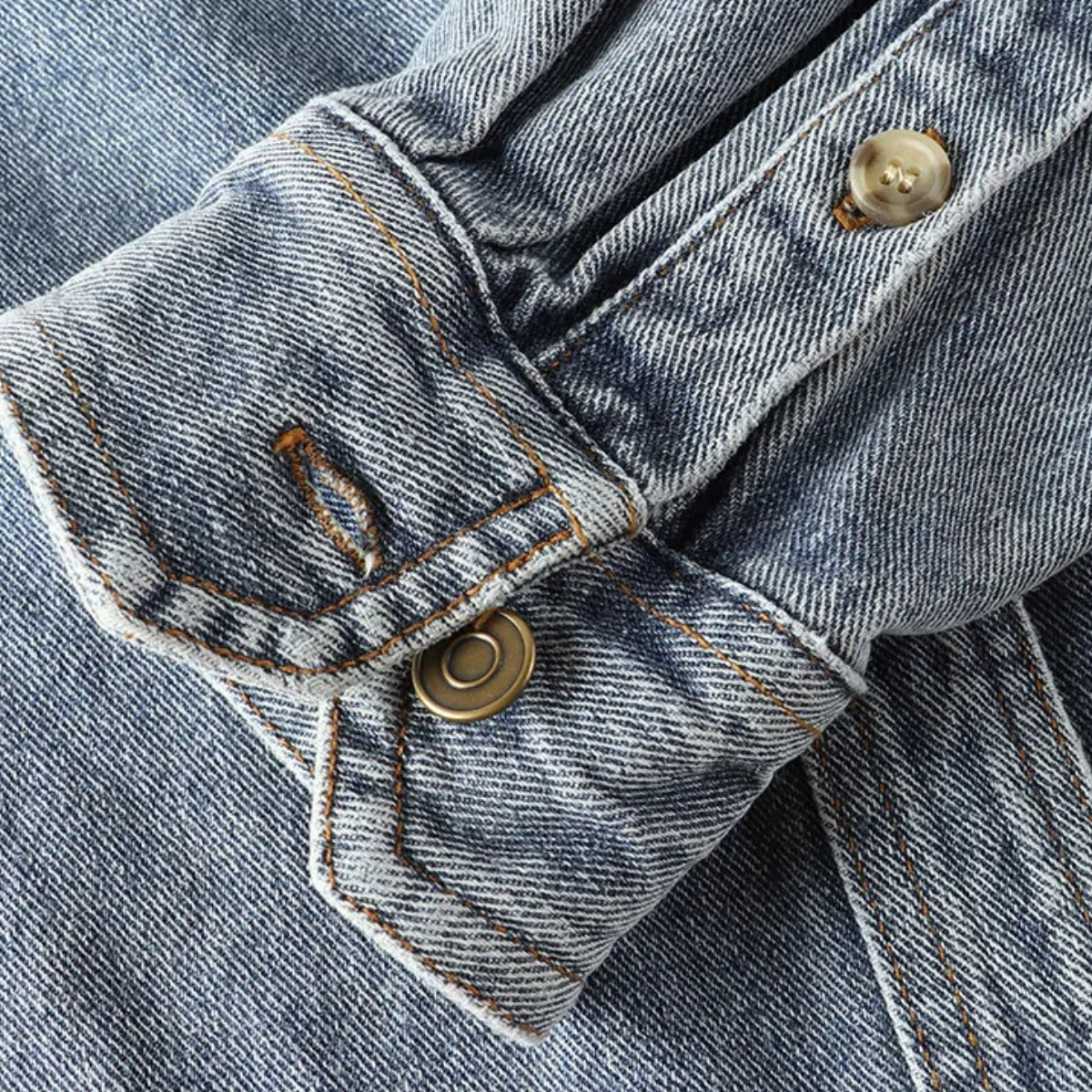 The Brescia Men’s Washed Retro Denim Shirt Jacket