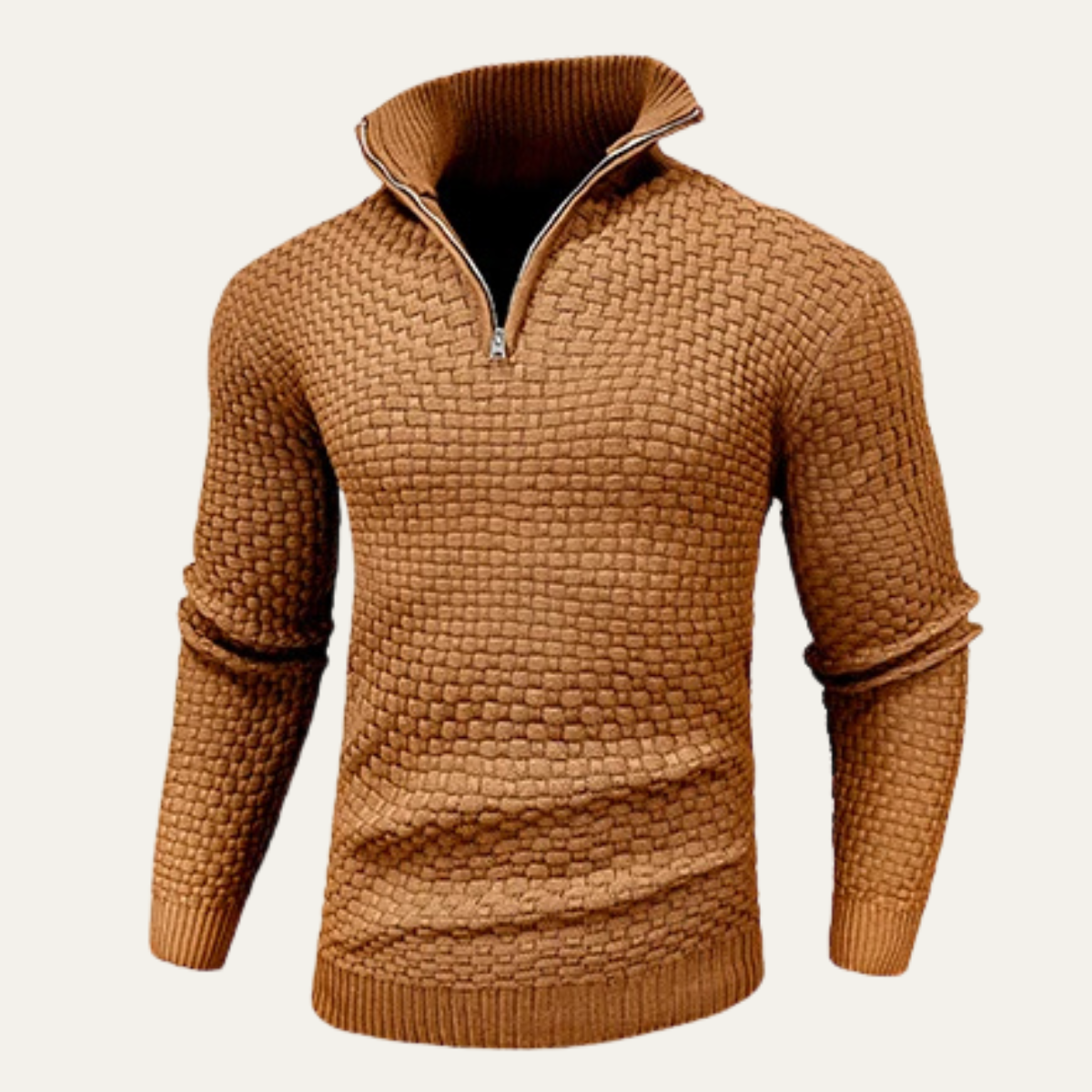 The Ibiza Trendy Luxury Winter Warm Half Zip Knitted Sweater