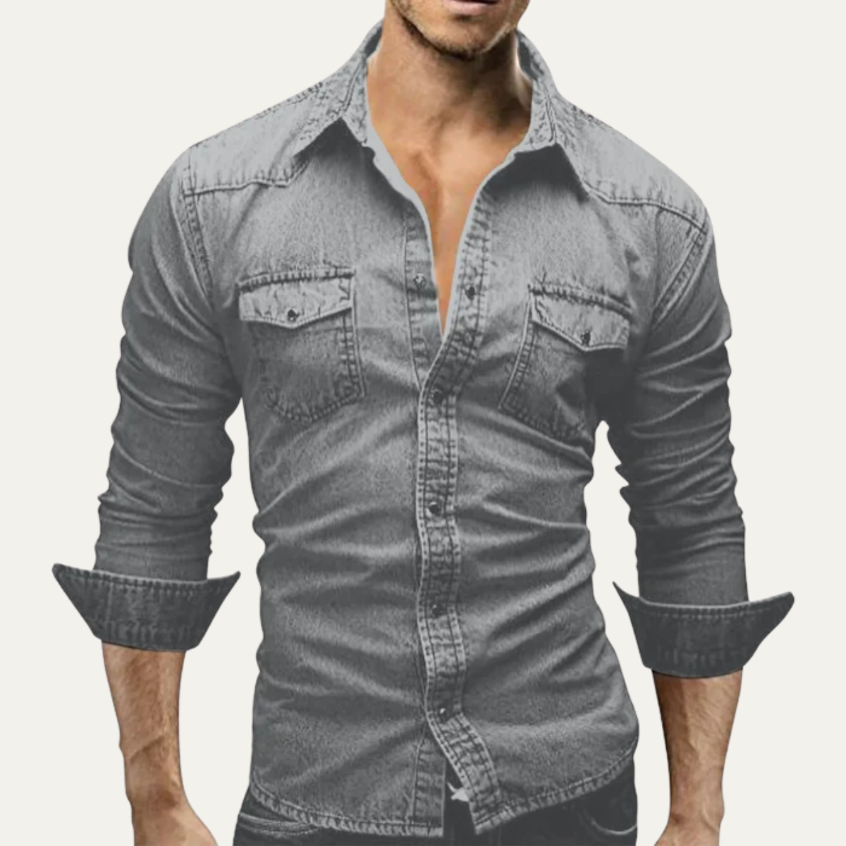 The Waterford Men’s Denim Button Down Shirt