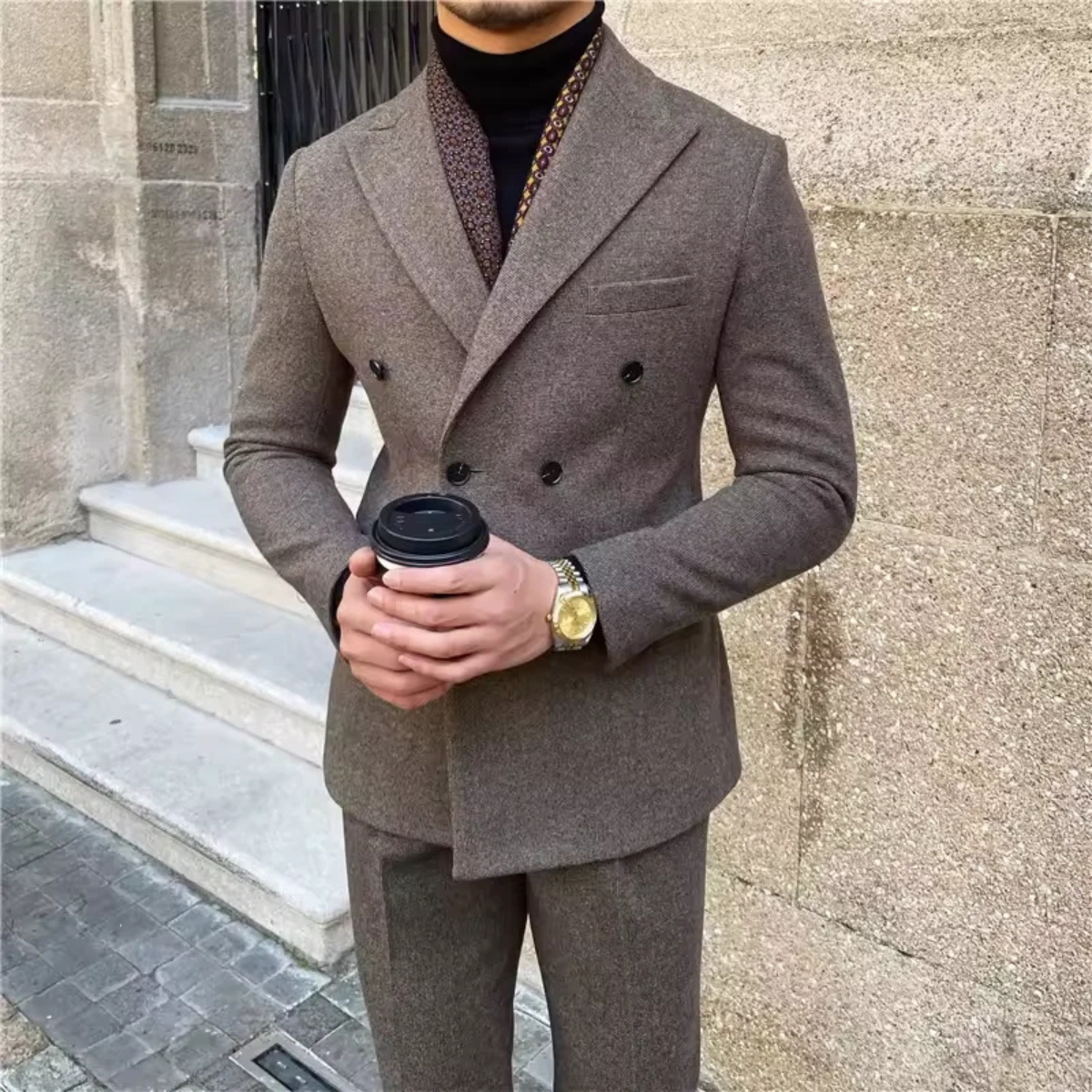 The Sulmona Men’s 2 Piece Vintage Business Formal Set – Blazers & Pants