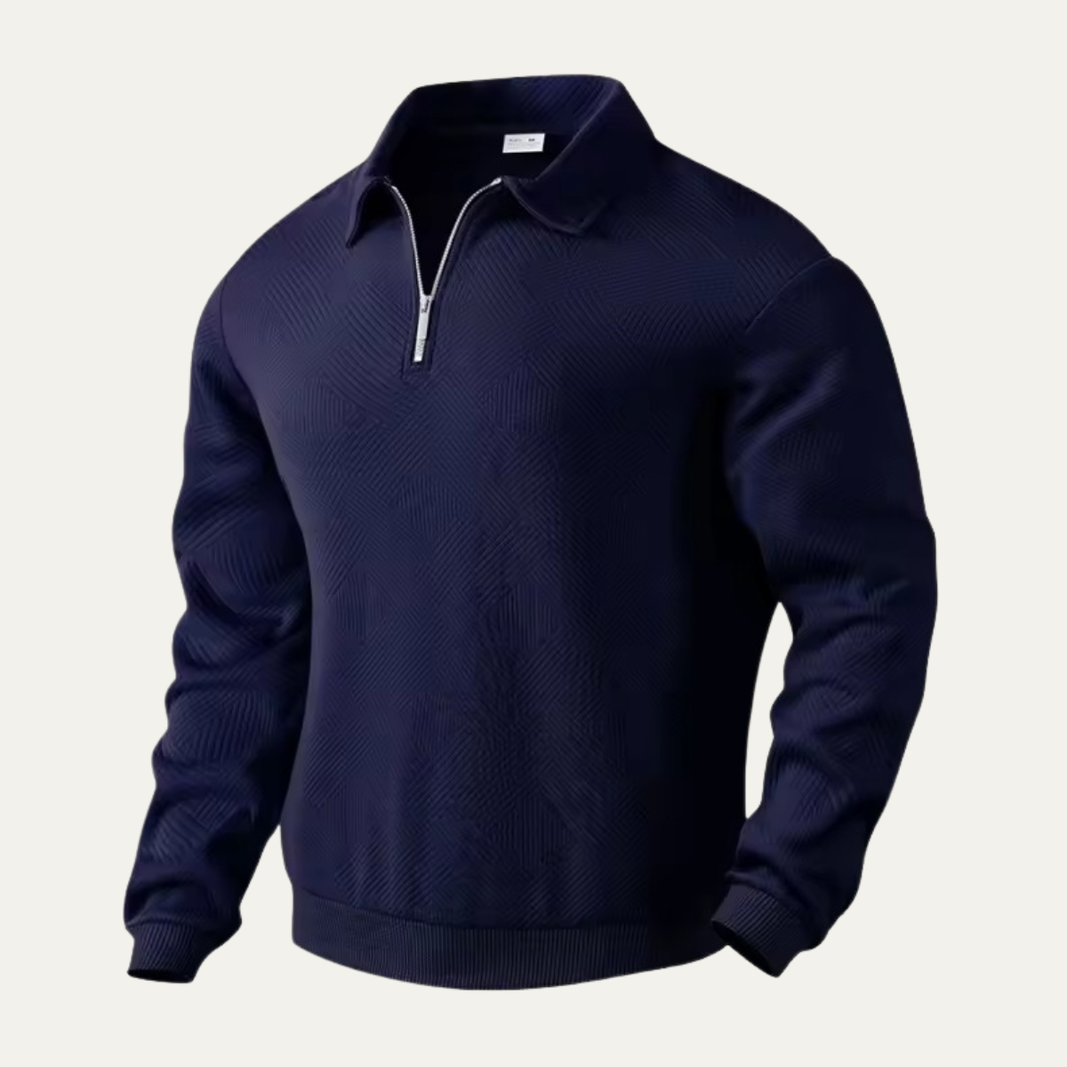 The Alicante Men’s  Textured Knit Quarter Zip Sweater with Collar