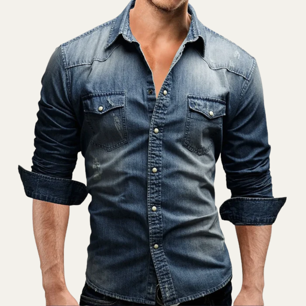 The Waterford Men’s Denim Button Down Shirt
