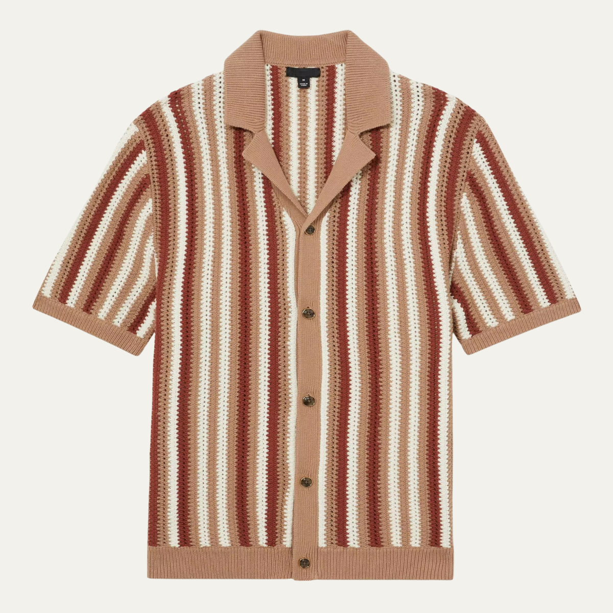 The Cedar Ridge Men’s Vintage Stripe Knit Button Up Shirt