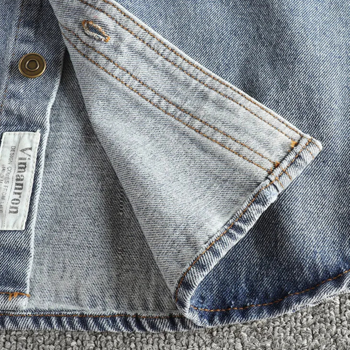 The Brescia Men’s Washed Retro Denim Shirt Jacket