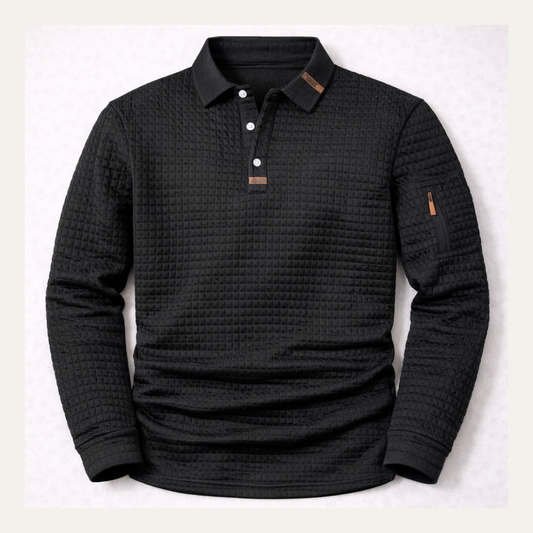 The Benevento Men’s Quick Dry Long Sleeve Golf Polo Shirt