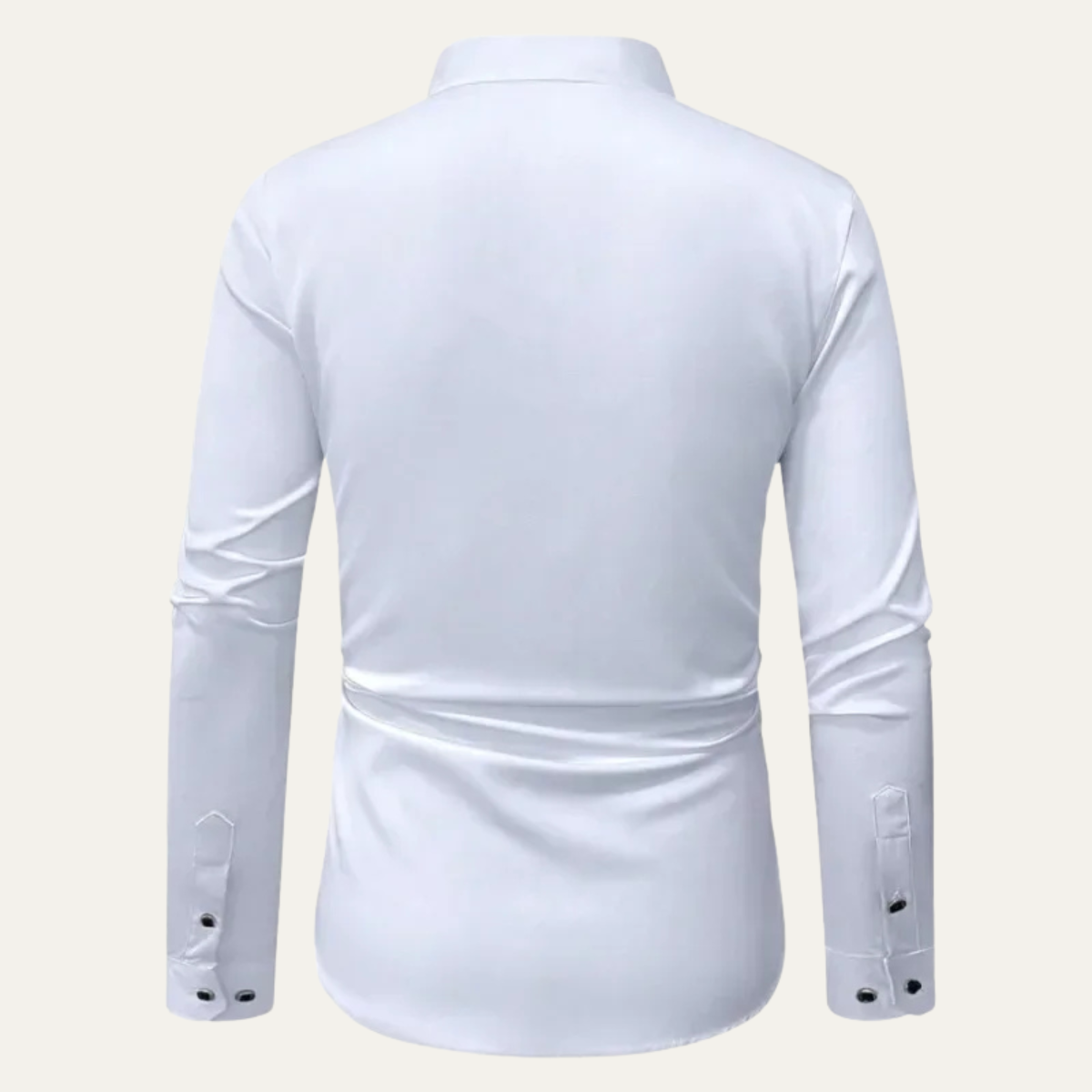 The Deauville Men’s Slim Fit White Dress Shirt – Long Sleeve Button-Up Smart Casual