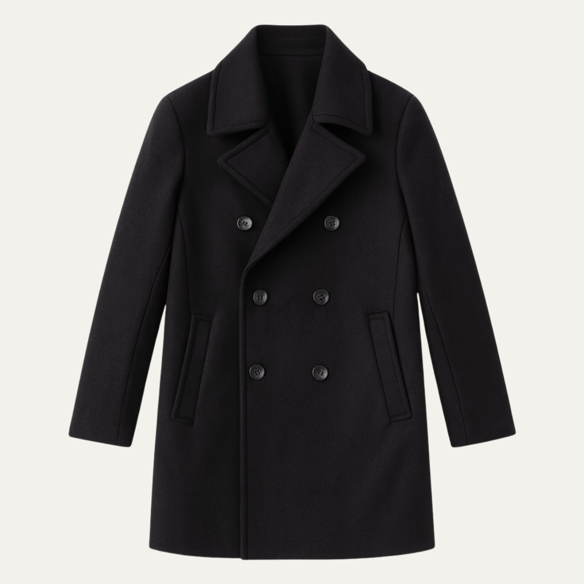 Men's Double Breasted Wool Pea Coat