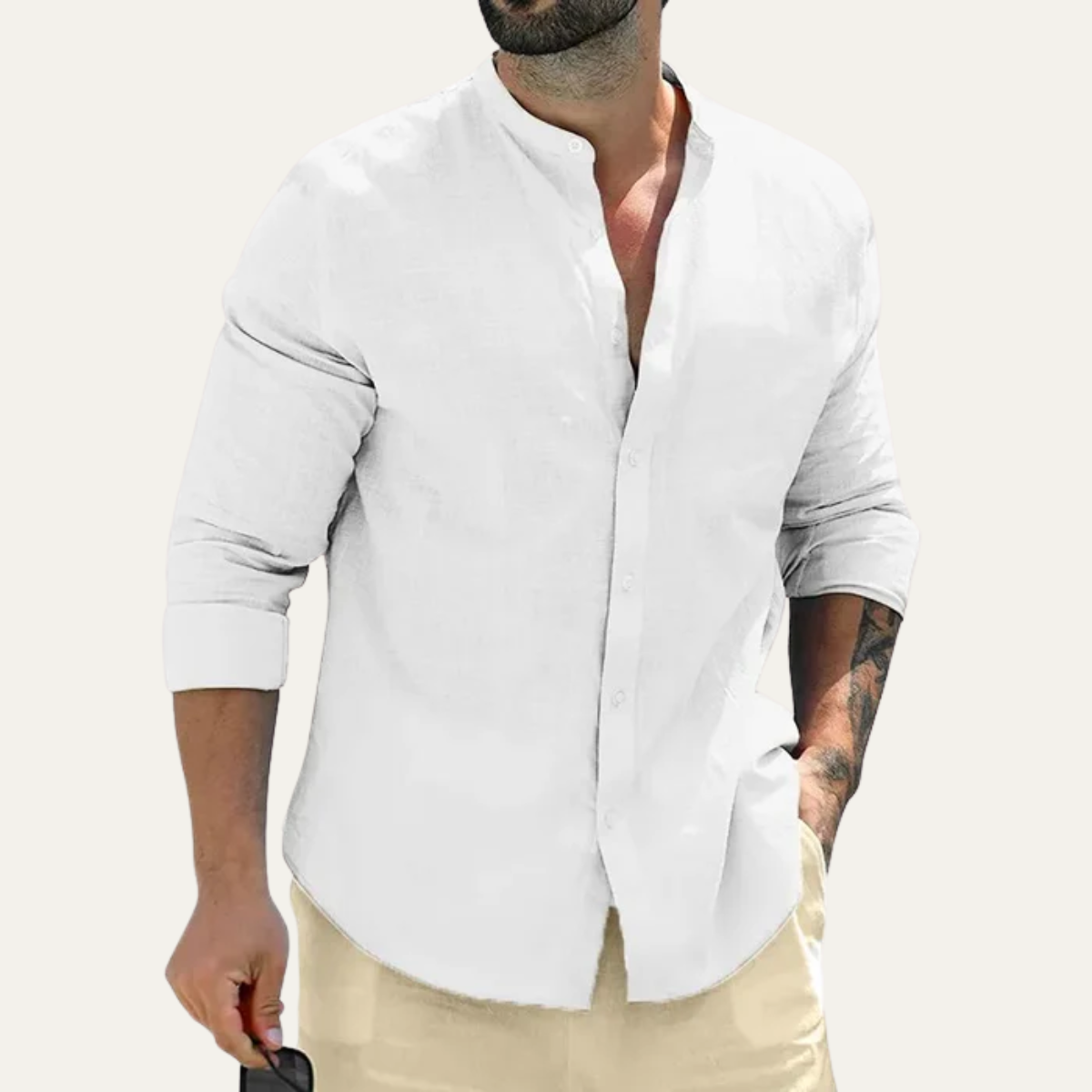 The Radcliffe Men’s Lightweight Linen Button Up Shirt