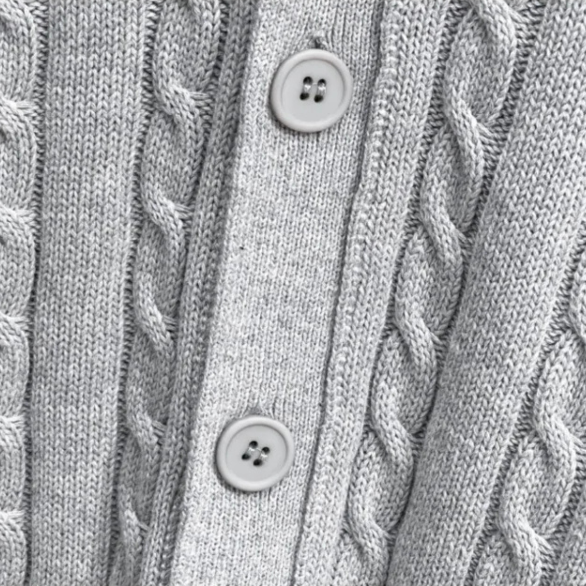 The Rochester Men's Classic Cable Knit Button Up Cardigan