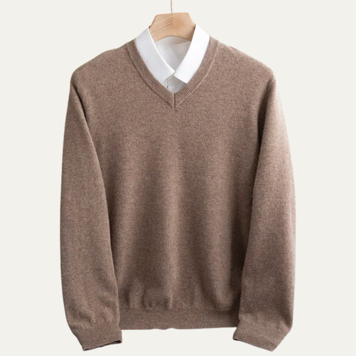 The Toledo Men’s Elegant Knit Merino Wool V Neck Sweater
