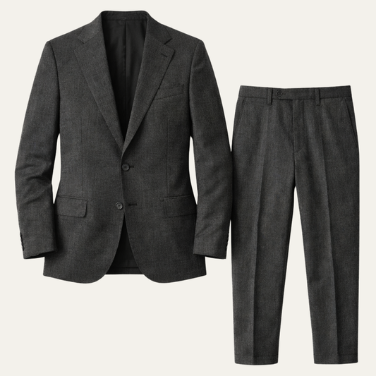 The Pinebrook Ridge Men’s Luxury Linen Wedding Suit – 2 Piece Single Breasted Set