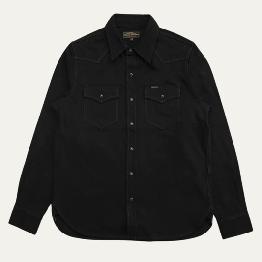 The Bologna Men’s Black Denim Streetwear Shirt