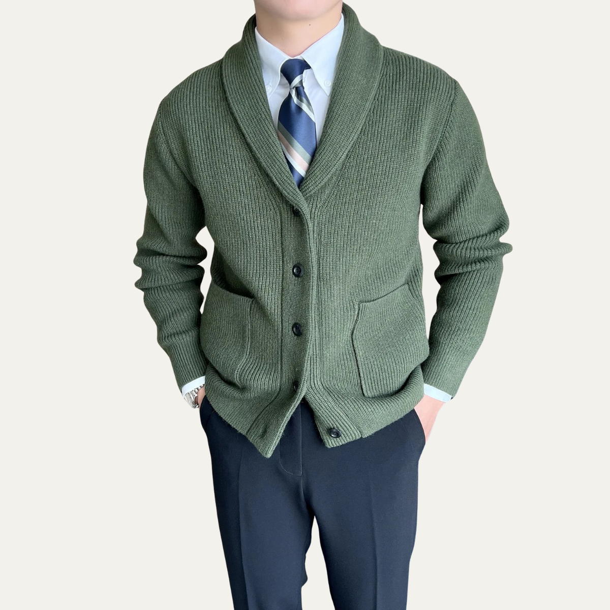 The Montrose Men’s Soft Knit Winter Button Up Cardigan